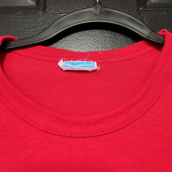 Champion Mens Red Big C Logo Tee Shirt Short Sleeve Streetwear‎ Large - Picture 7 of 7